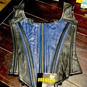 Leather Corset new w/ tags